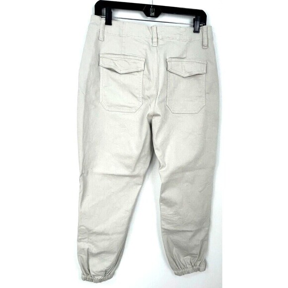 Cabi Compass Women Sz 10 Beige Oyster Pant Ankle Zipper Large Pockets Comfort E1 - Picture 6 of 12